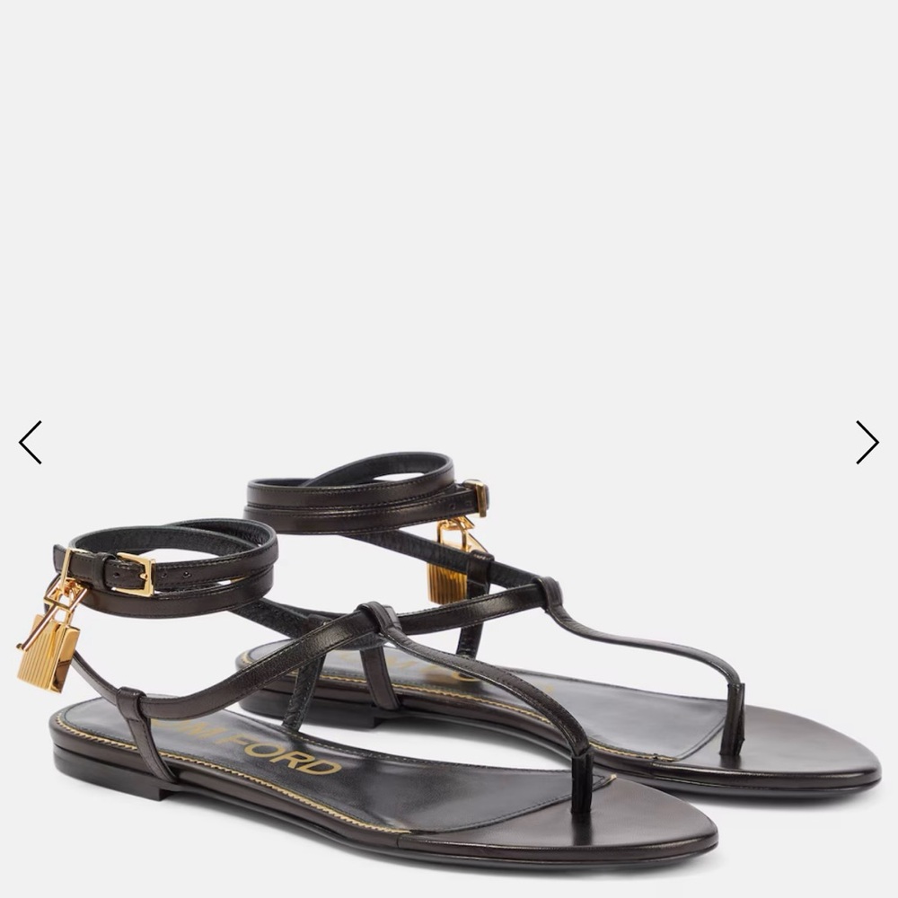 Tom Ford Padlock thong sandal size 36